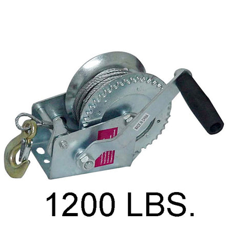 1200 LB Hand Crank Steel Wire Winch - tool