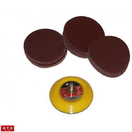 31pc 3" Mini Hook and Loop Sanding Disc Pad Kit - tool