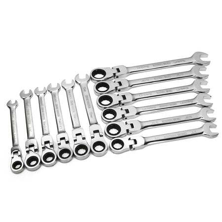 12PC Flex End Ratcheting Wrench Set - tool