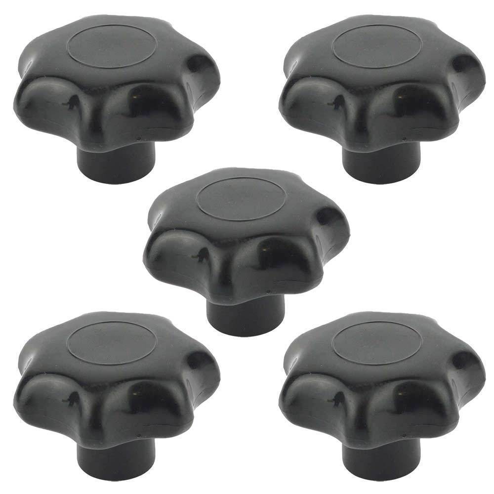 5 Pack Female 7 Star Plastic Jig Knob 5/16"-18 Threaded Metal - tool