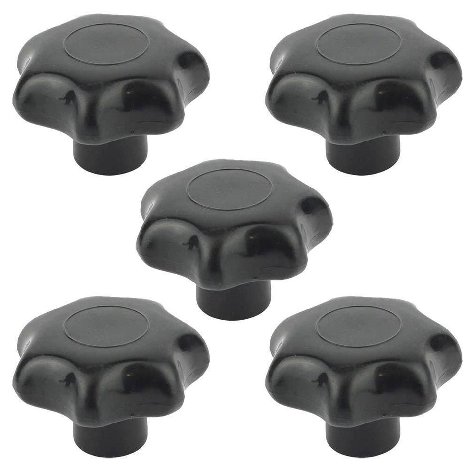 5 Pack Female 7 Star Plastic Jig Knob 5/16"-18 Threaded Metal - tool