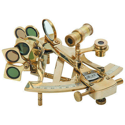 Polished Brass Marine Sextant - tool