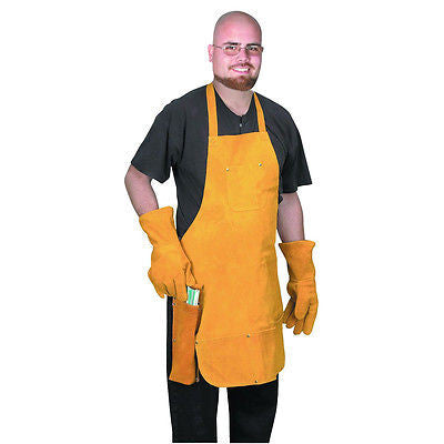 Leather Work Tool Shop Apron Bib Smock for Welding Welder Protector Gloves Kit - tool