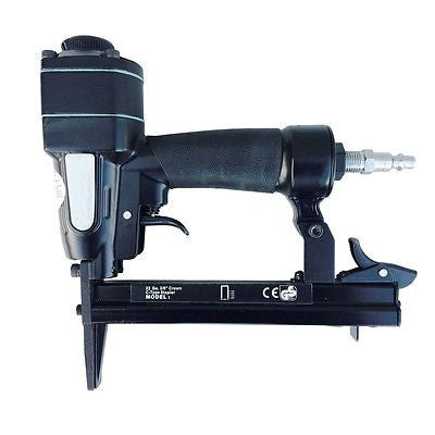 22 Gauge 3/8" Wide Crown Air Powered Upholstery Fabric Staple Gun Power Tool - tool