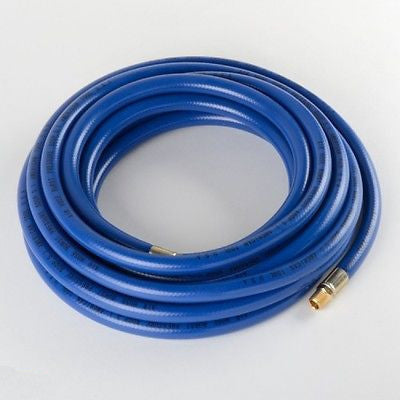 25 Foot 3/8" ID 1/4" Thread Blue Air Compressor Hose - tool