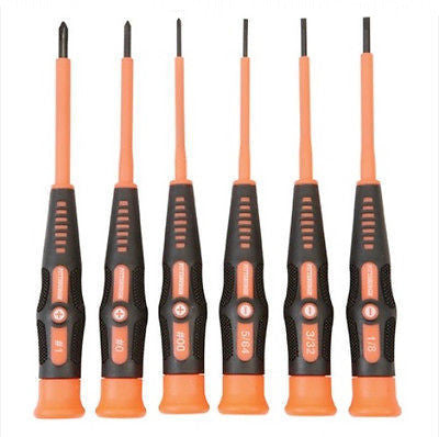 Rubber Grip Electrician's Precision Screwdriver Set - tool