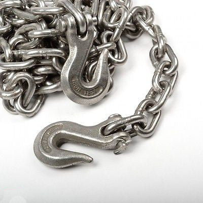 3/8" x 25 Foot Steel Towing Chain & Hook - tool