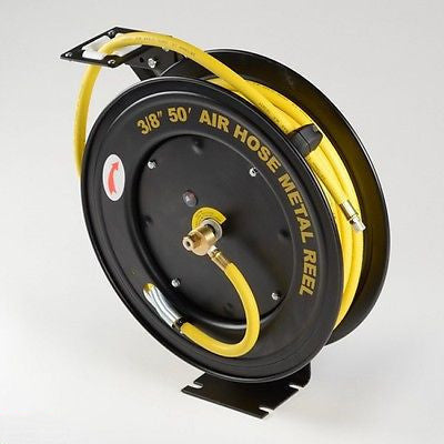 50 Foot Retractable Air Hose Reel Auto Wind Up Retracting - tool