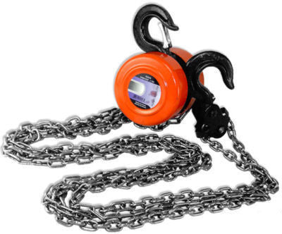 4000 LB 2 Ton Manual Operated Chain Fall Engine Hoist Block and Tackle Lift Tool - tool