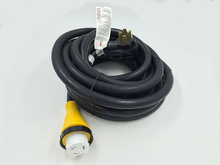 30' 50 Amp RV Power Electric Cord with Twist Lock Locking Connector (6/3+8/1) - tool