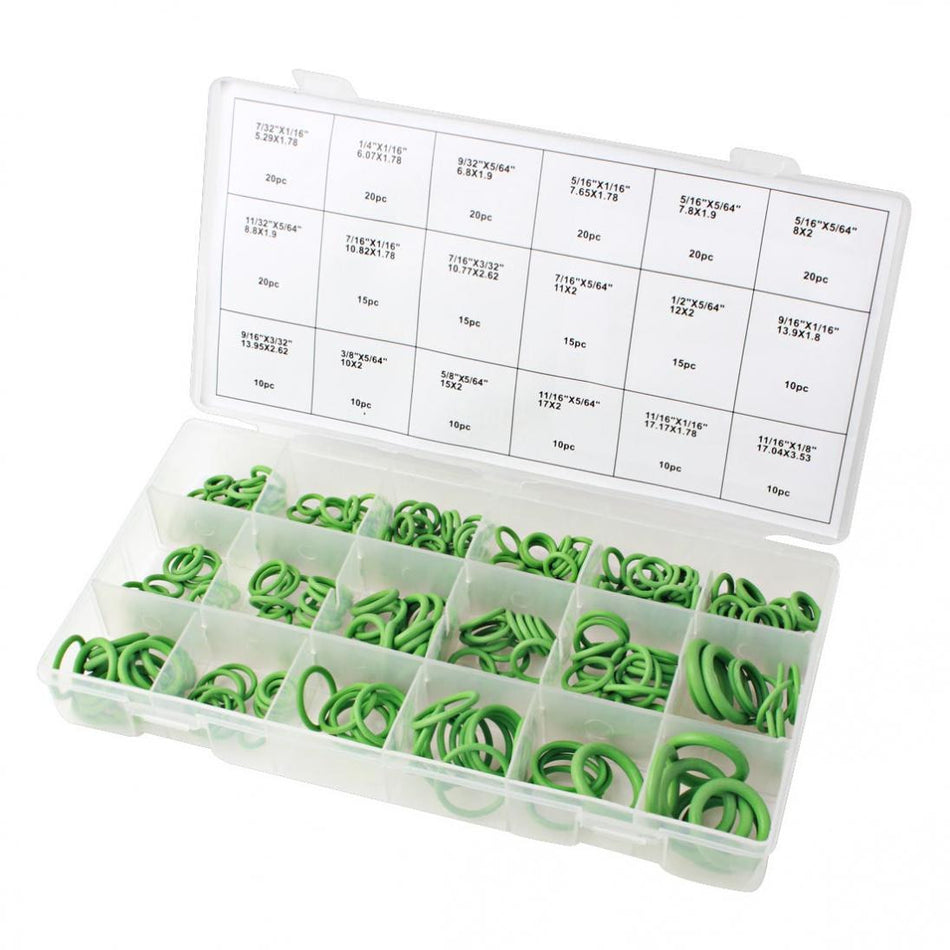 270pc High Pressure O-Ring Set HNBR A/C Assortment Kit Oil Proof Plumbing Air Gas Oring - tool