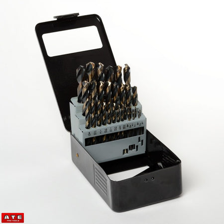 29 PC Magnum Black and Gold Twist Metal Drill Bit Set - tool