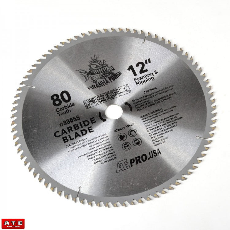 12" x 80 Tooth Carbide Tipped Saw Blade - tool