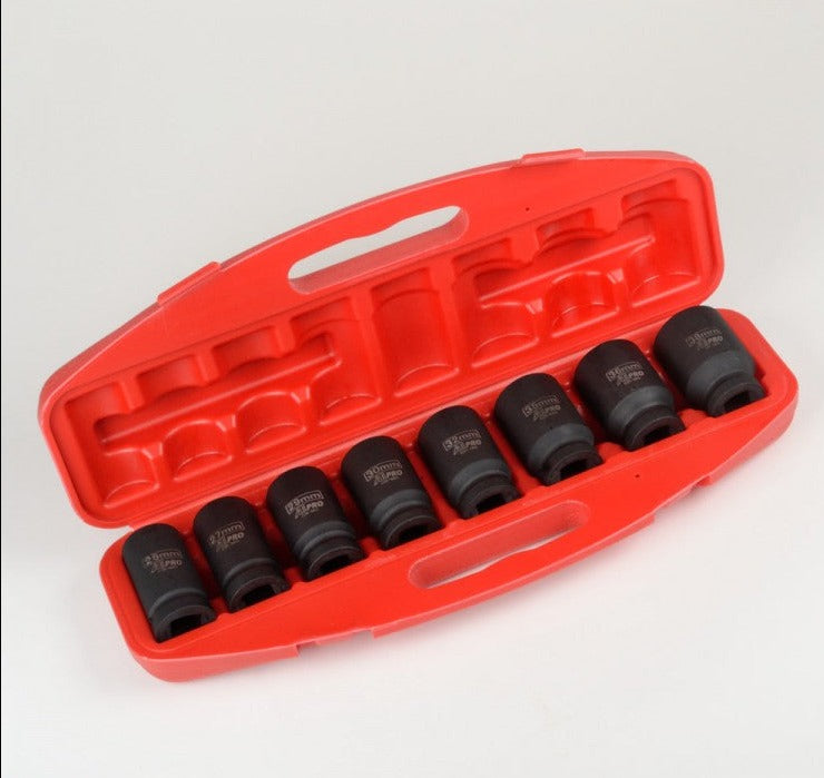 3/4" 9 Piece Metric Deep Impact Socket Set Jumbo Size