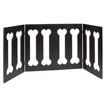 Foldable Dog Bone Gate, 3 Section Pet Fence, Portable, 23.75" x 47.5", 19" tall