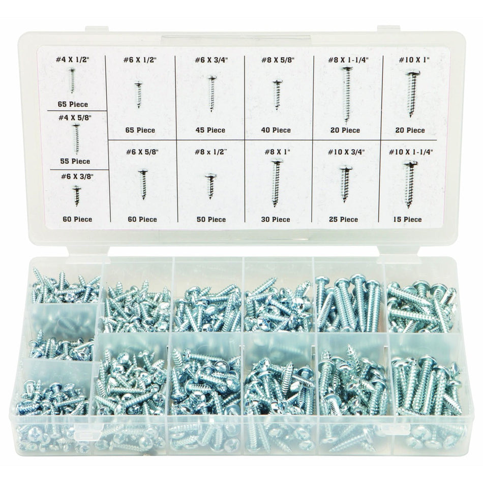 550 PC Sheet Metal Screw Assortment Kit