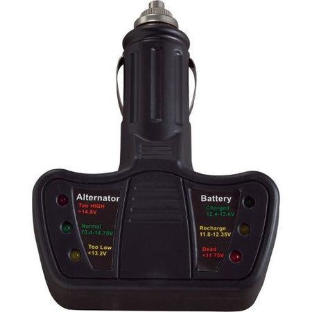 Instant LED Car Battery & Alternator Tester - Plugs Into Cigarette Lighter Socket - tool