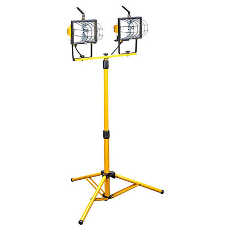 Dual Floor Standing Halogen Work Light On Stand - tool