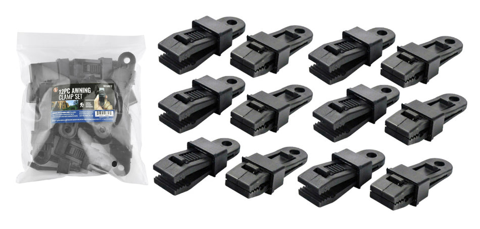 12PC Awning Tarp Clip Clamps - tool