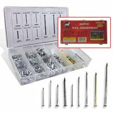 550 Pcs Nail Assortment Kit, Bright, Panel, Masonry Variety Pack