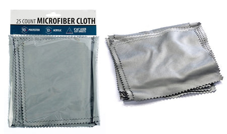 25Pc Soft Eye Glasses or Jewelry Cleaning MicroFiber Polishing Cloths - tool