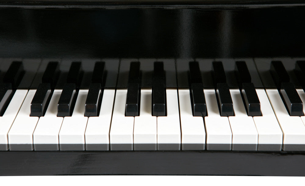 Black 30 Key Toy Grand Piano with Bench - tool