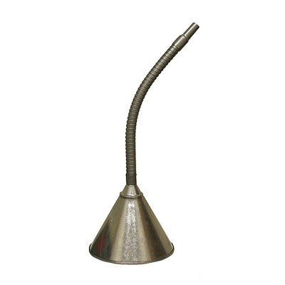 Mechanic's Flexible Spout Steel Metal Funnel for Fluids Liquid Oil - tool