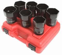 7 Piece Wheel 4X4 Truck Axle Bearing Locknut Socket Wrench Tool Set - tool