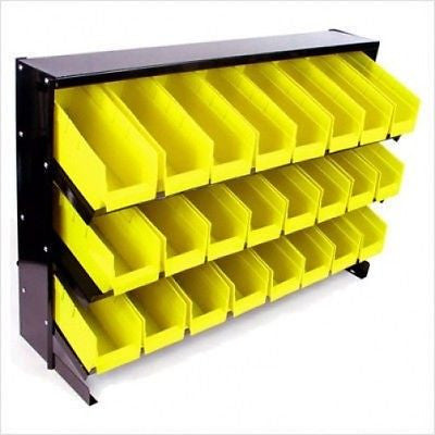 24 Plastic Bin Small Parts Storage Container Trays Rack Organizer Table Top - tool