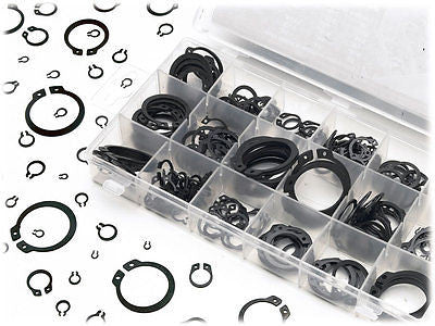 Steel Metal External Snap Retaining Lock Ring Assortment Lockring Snapring Kit - tool