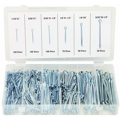 555 Piece Steel Metal Cotter Kotter Key Pin Assortment Kit Set - tool