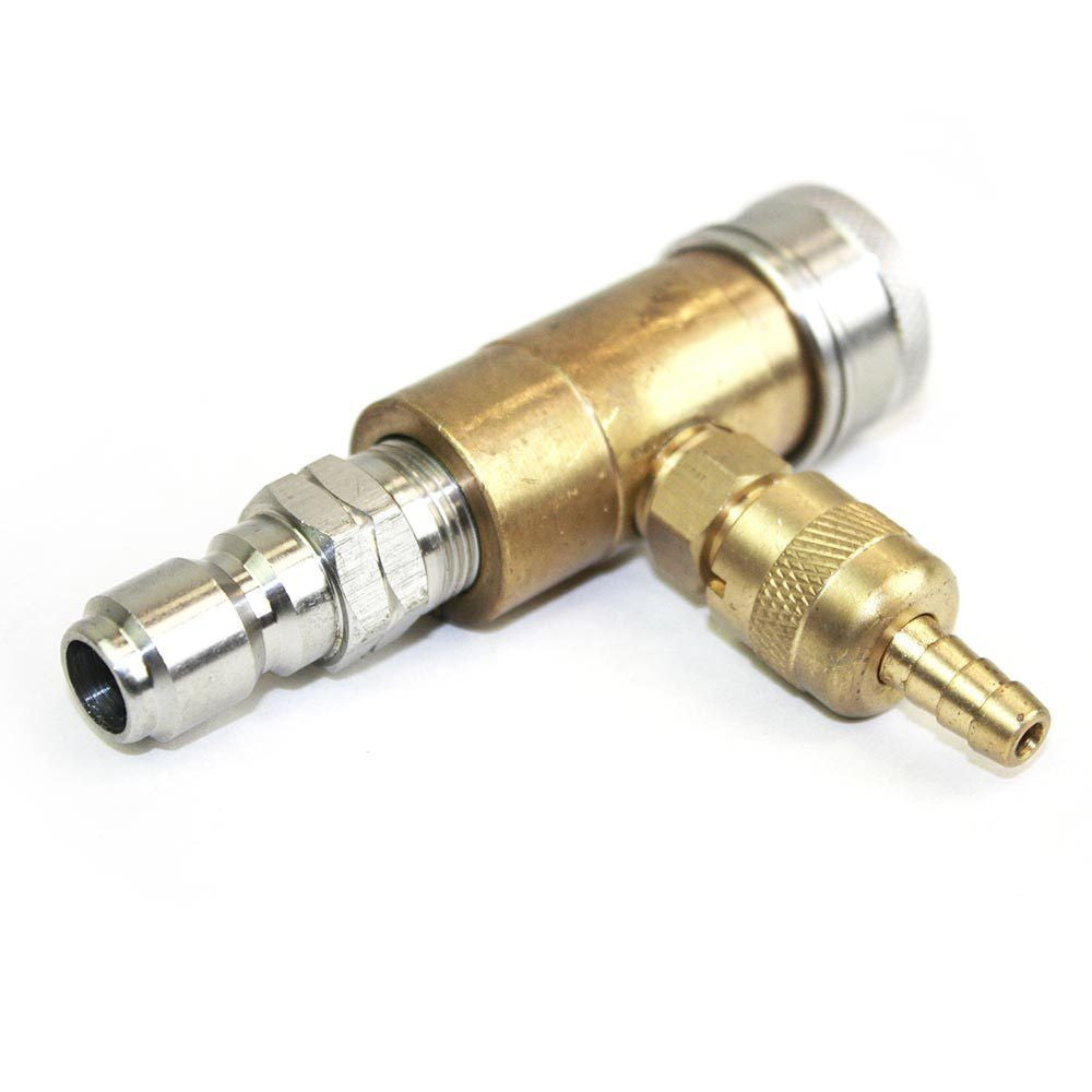 Soap Injector Coupler T Fitting for Pressure Washer Adjustable Valve 3/8" - tool