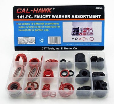 141 Rubber Garden Hose Faucet Sink Plumbing Washer Seal Ring Assortment Set Kit - tool