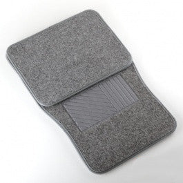 4 Piece Piece Universal Light Grey Carpet Gray Carpeted Floor Mats for Car Vehicle - tool