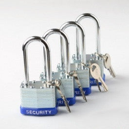 4 Piece 40mm Long Shank Padlocks - tool