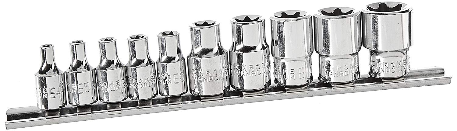 10 PC E Type Female Star Socket Set - tool