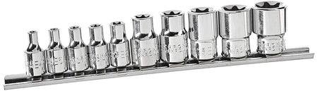 10 PC E Type Female Star Socket Set - tool