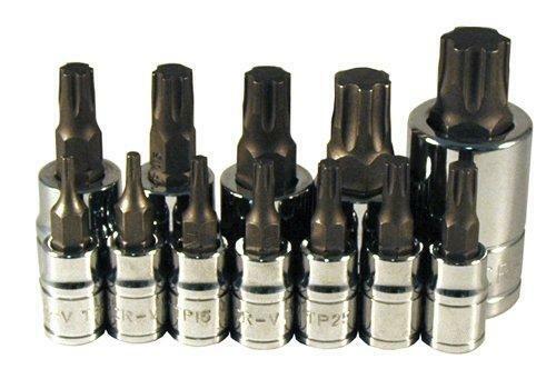 12 PC TP Lobe Star Plus Torx Tork Bit Socket Tool Set