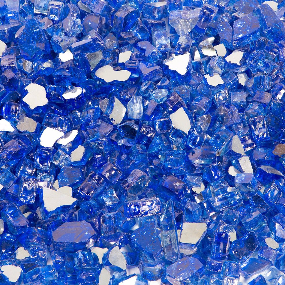 Blue Fire Glass Media for Fire Pit Fireplace