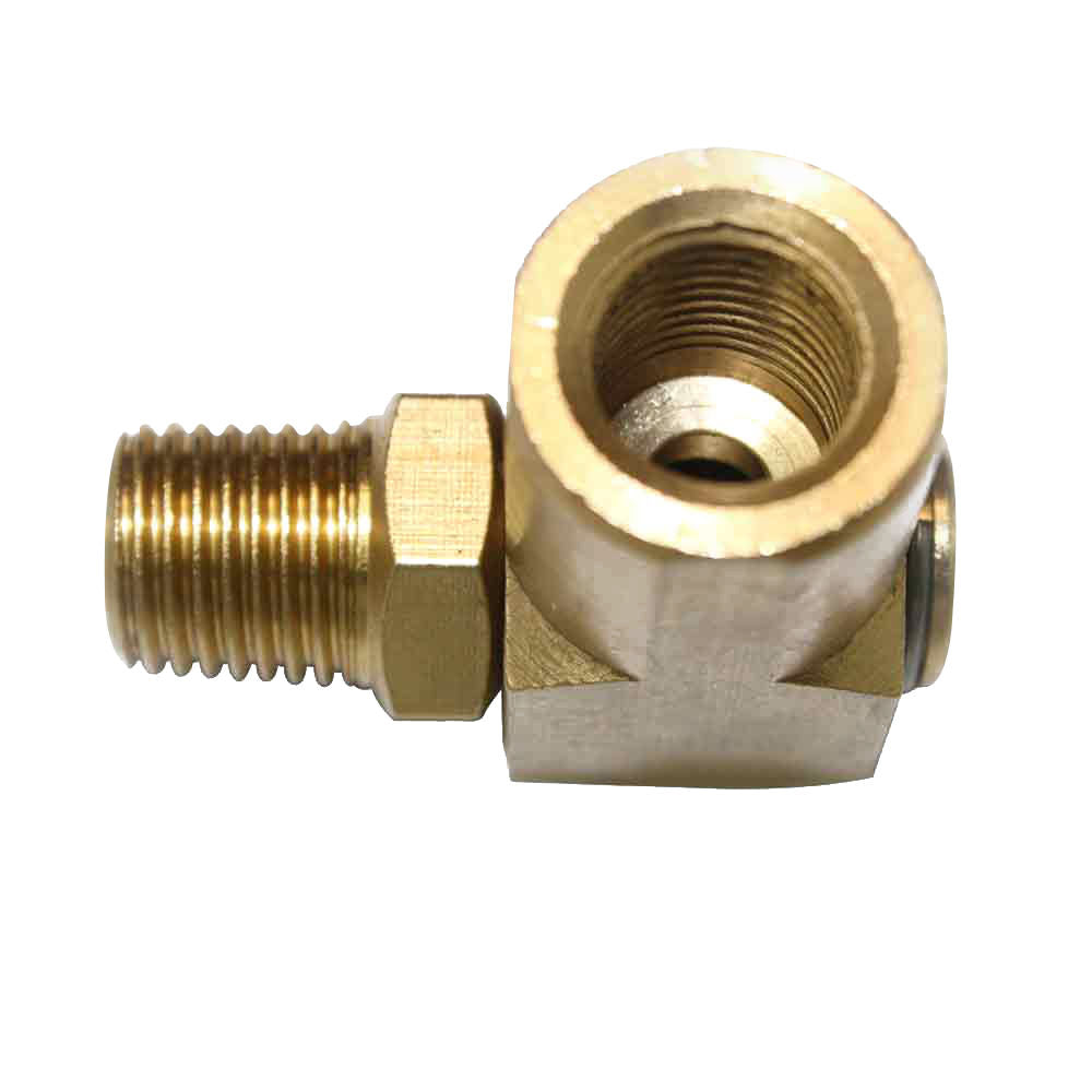 90 Degree Brass Swivel Angle Air Fitting Swiveling End - tool