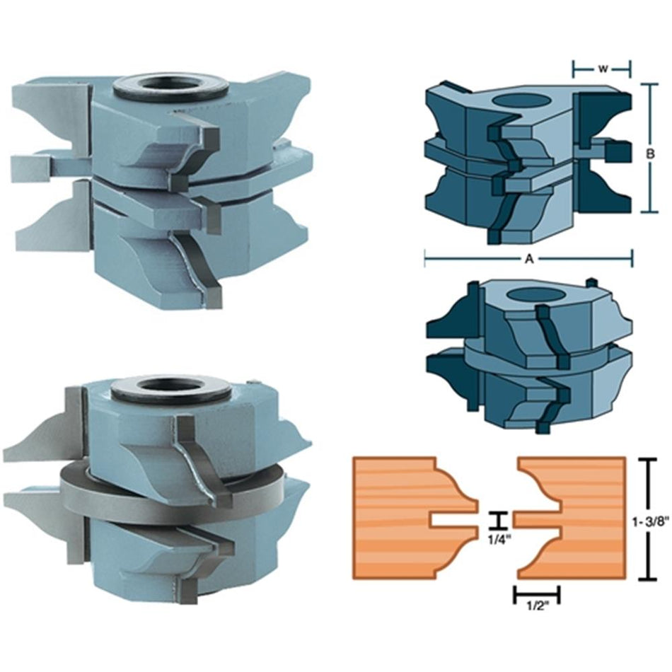 Cutter Shaper Set for Passage Door 1-1/4"