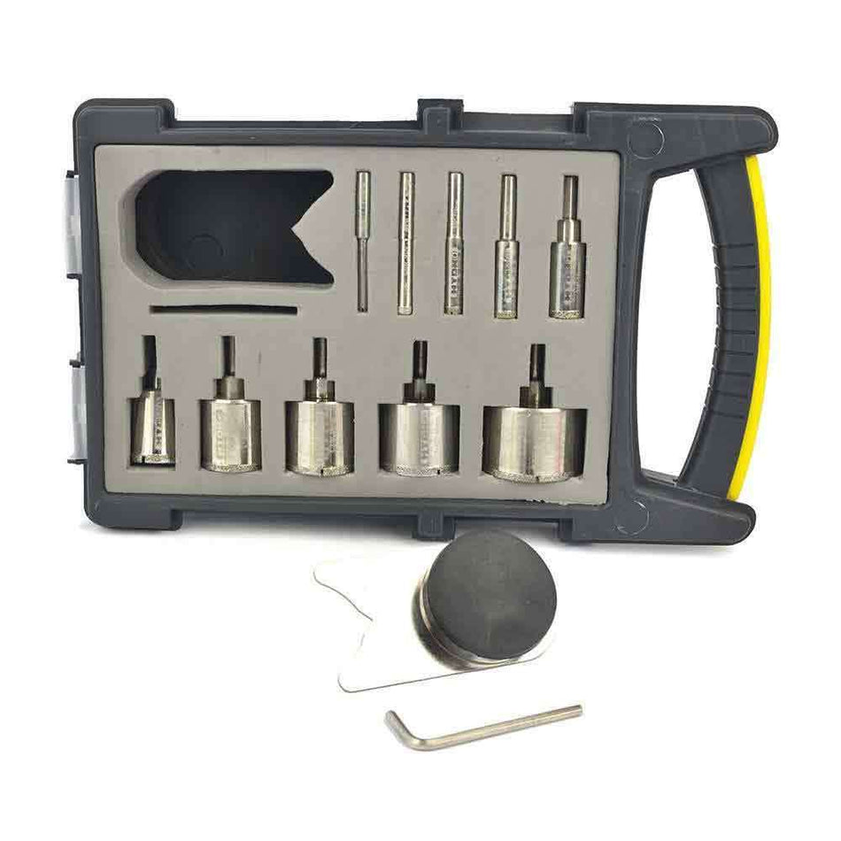 Large Diamond Hole Saw Drill Bit Guide Kit For Glass Tile Granite Rocks - tool