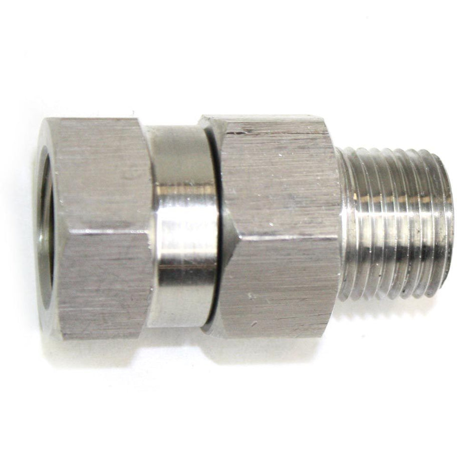 3/8" MPT x 3/8" FPT NPT Stainless Steel Swivel Fitting - 4000 PSI - tool