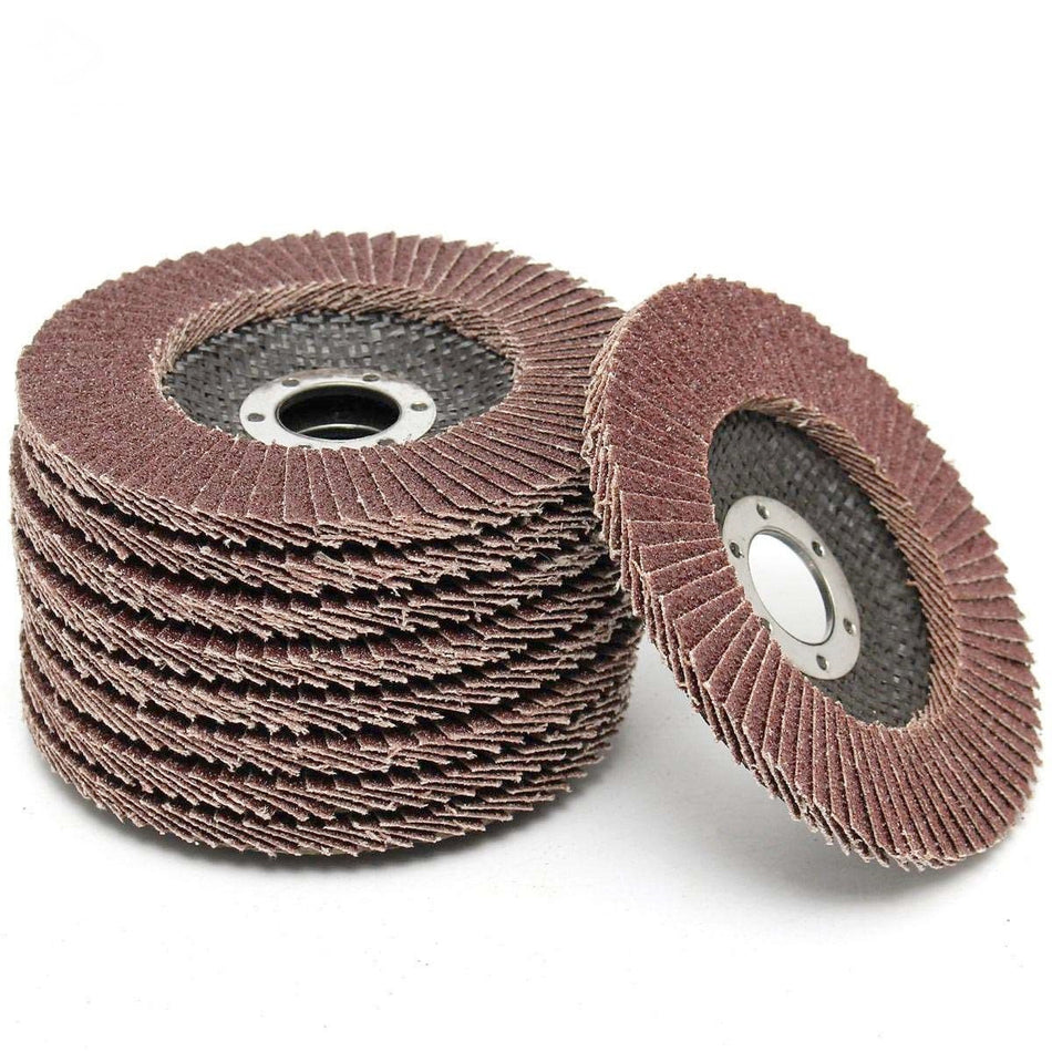 9 Pack 4 1/2" of 80 Grit Flapper Flap Sanding Discs - tool