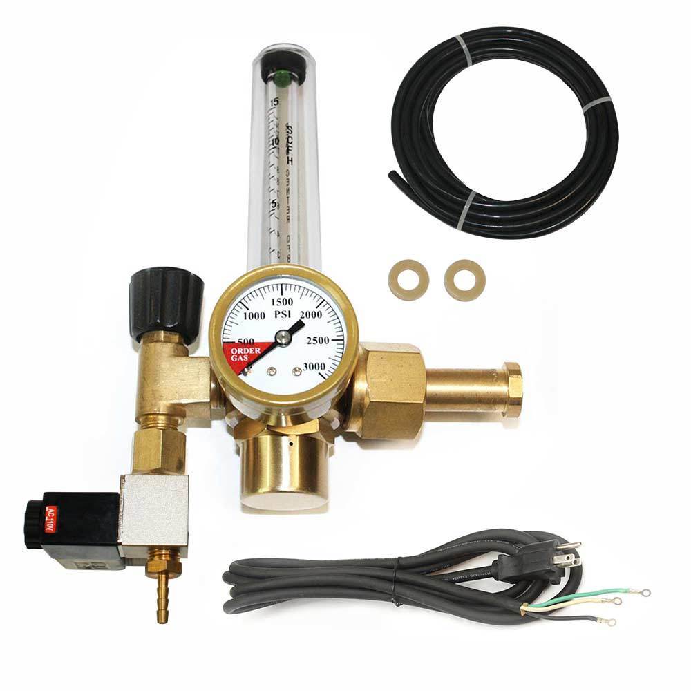 CO2 Flowmeter Regulator with Solenoid Valve C02 Flow Meter Hydroponics - tool