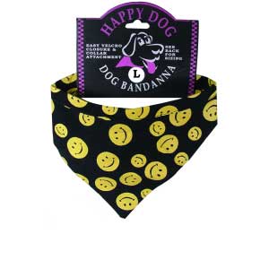 Happy Face Dog Bandana for XS Small Dog