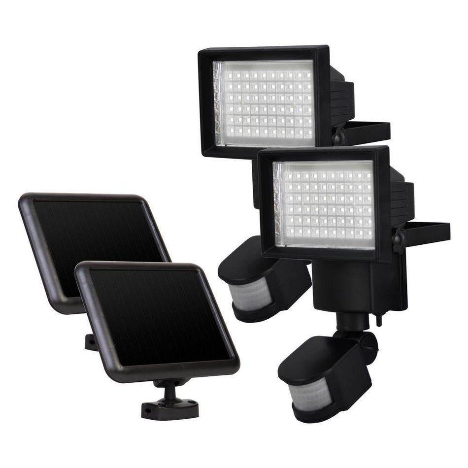 60 Led Motion Activated Solar Powered Outdoor Security Light Two Pack - tool