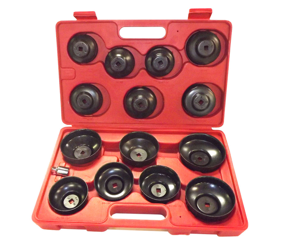 14 Piece Deluxe Oil Filter Cap Wrench Socket Tool Remover Installer Set for Ratchet - tool