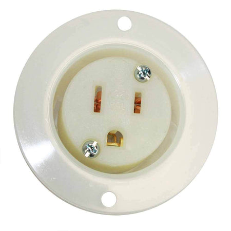 NEMA 5-15R 2 Pole 3 Wire 15A 125V Female Standard Receptacle Flange Outlet Flush Mount - tool