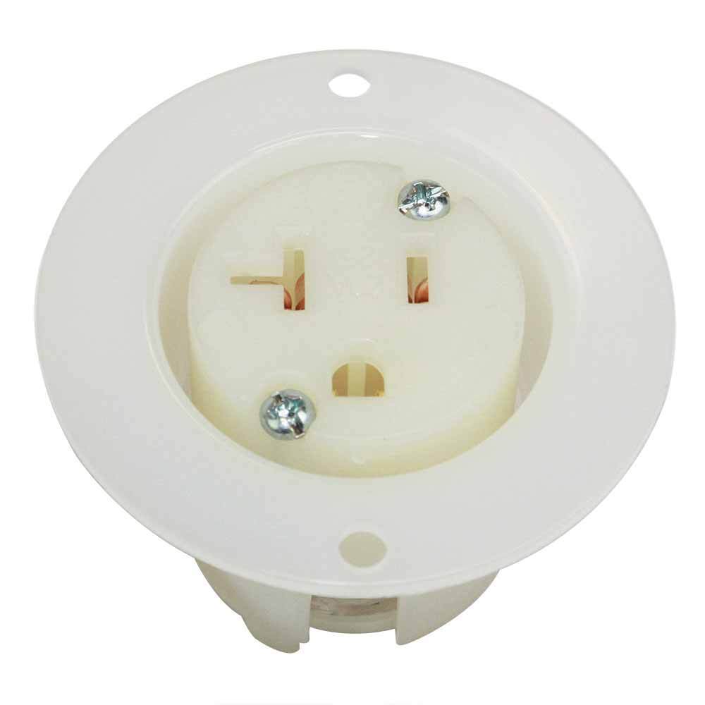 NEMA 5-20R 2 Pole 3 Wire 20A 125V Heavy Duty Standard Receptacle Flange Flush Mount Outlet - tool